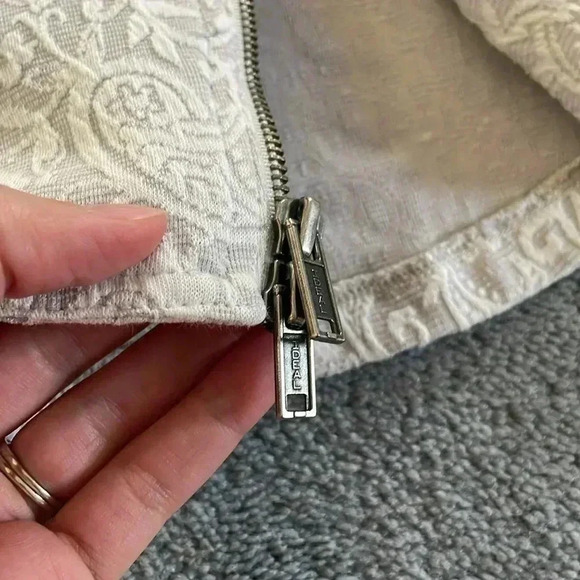 Anthropologie Saturday Sunday Neutral Moto Jacket Sz S Lace Boho Minimalist Chic - Picture 13 of 14